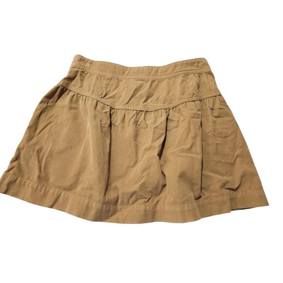 American Eagle Corduroy High Rise Ruffle Mini Skirt Tan Brown Size 6 - Picture 2 of 2